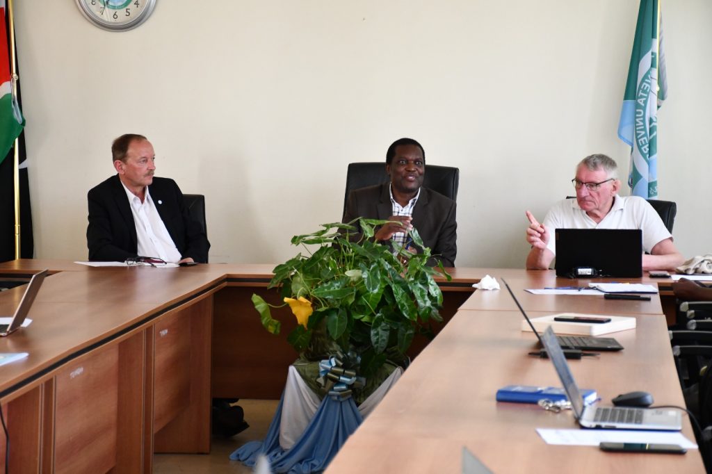 CEMEREM partners meeting at Taita Taveta University on April 3, 2023, to discuss the progress of the project.