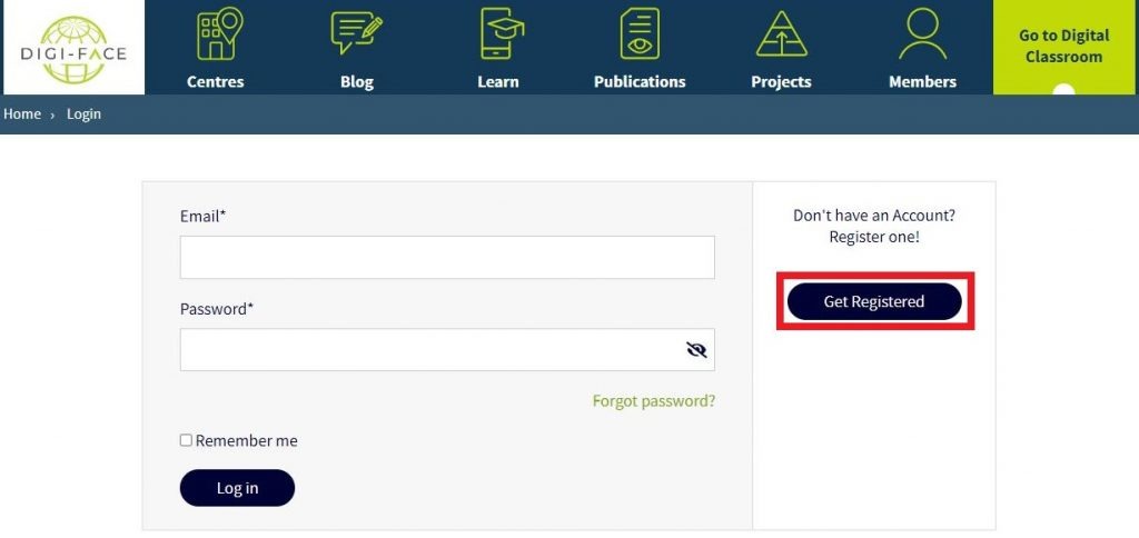 To show the Get Registered Button